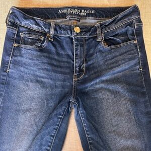 American Eagle Outfitters Women's Dark Blue Skinny Jeans